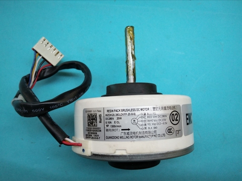 For Midea Inverter Air Conditioning Brushless DC Fan Motor Air Conditioning Motor 20W WZDK20-38G(ZKFP-20-8-6) Refurbishment ► Photo 1/1