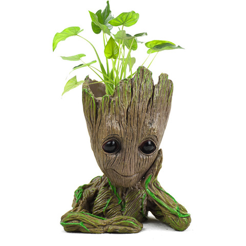 2020 Flower Pot Baby Groot Flowerpot Planter Action Figures Tree Man Model Toy