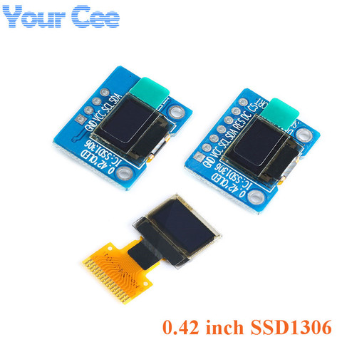 0.42 Inch White OLED Display Screen LCD Module IIC/SPI Interface SSD1306 72*40 0.42” ► Photo 1/6