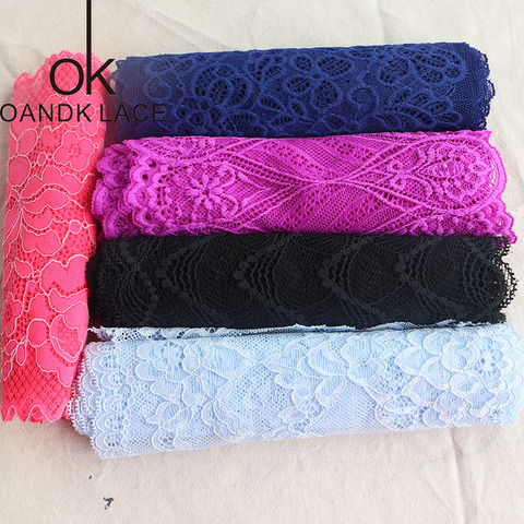 1 YARD stretch cotton lace sewing applique lace with wedding decoration process ► Photo 1/3