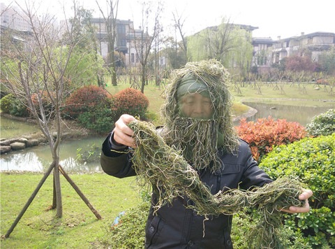 Hunting grass type Sniper tactical camouflage headvie hood cap and Rifle rope for Ghillie Suit hunting cloth ► Photo 1/5