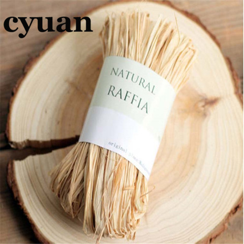 Cyuan 10m/bag Raffia Natural Rope DIY Crafts Wedding Invitation Gift Packing Rope Natural Raffia Rope Wedding Party Decor ► Photo 1/5