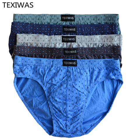 TEXIWAS 4Pcs/lot 100%Cotton Men Briefs  Men's Underwear Briefs New arrival Underpants Panties Men  plus size  XXL XXXL  XXXXXL ► Photo 1/6
