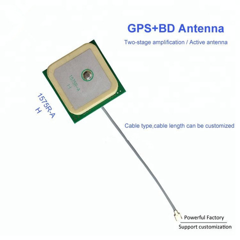 Wholesale Built-in BD gps patch antenna two-stage amplifier 1575R-A Active GPS Antenna with IPEX  1PCS ► Photo 1/6