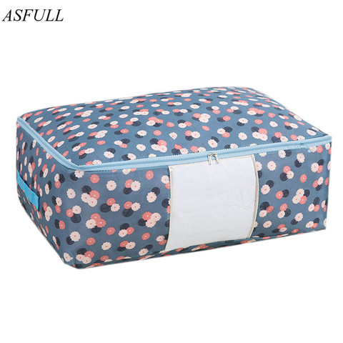 ASFULL Quilt Storage Bags Oxford Bags Luggage L XL Storage House  Storage Bags Organizer for Waterproof Cabinet free shipping ► Photo 1/6