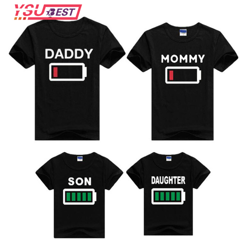 Family Matching Clothes Look Matching Outfits Clothes Dad Mom Daughter Son T-shirt for Daddy Mommy and Me Baby Girl Boy Clothing ► Photo 1/6