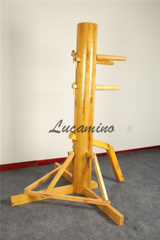 wing chun wooden dummy with teach video and  gifts for you. Foshan Triangle frame Wing Chun Kung fu Wooden Dummies wholesale  ► Photo 1/1