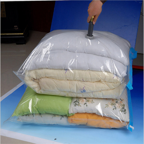 Vacuum Bag Storage Home Organizer Transparent Border Foldable Clothes Organizer Seal Compressed travel Saving Space Bags Package ► Photo 1/6