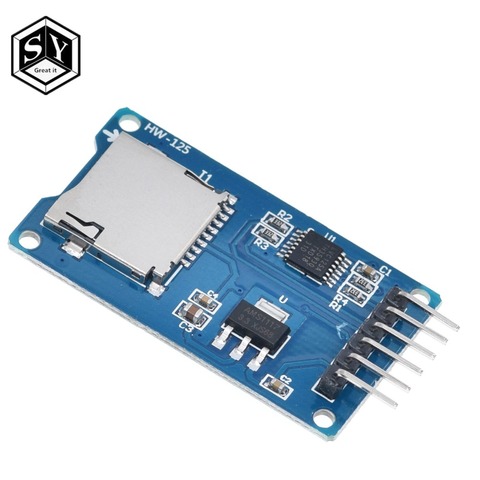 1PCS Great IT Micro SD card mini TF card reader module SPI interfaces with level converter chip ► Photo 1/6