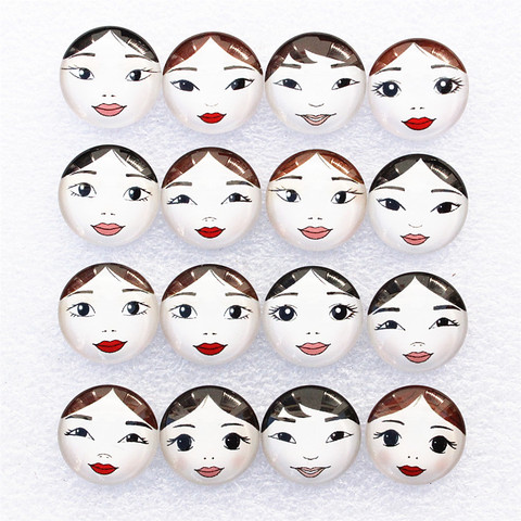 12mm 14mm 16mm 18mm 20mm 25mm 30mm Random Mixed Baby head Matryoshka Round Glass Cabochon Flatback Photo Tray Base Accessories ► Photo 1/5