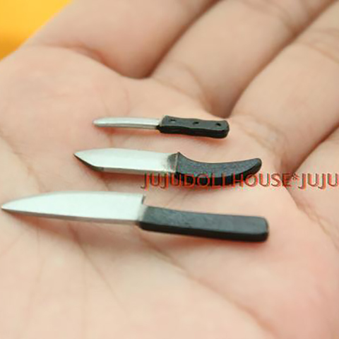 3pcs 1/12 Cute Dollhouse miniatures kitchen Knife set Mini Furniture Accessories toys ► Photo 1/3