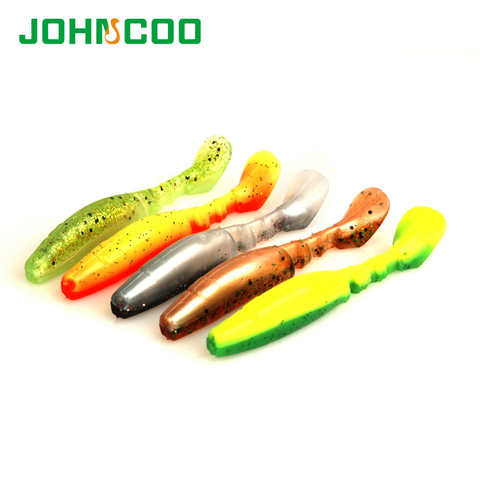 JOHNCOO 6pcs Soft Fishing Lures 75mm4.5g Magic Lures For Shad Fishing Soft Bait Worm Isca Artificial Carp Fishing Tackle 5Color ► Photo 1/6