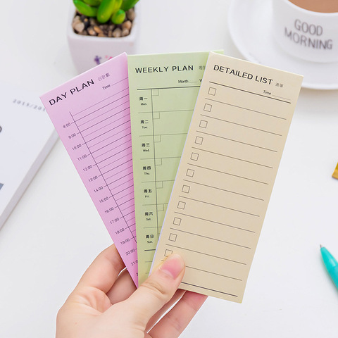 1 Pc Day Plan Week Plan Month Plan Detailed list Notebook Notepad Copybook Daily Memos Planner Journal Office Stationery ► Photo 1/5