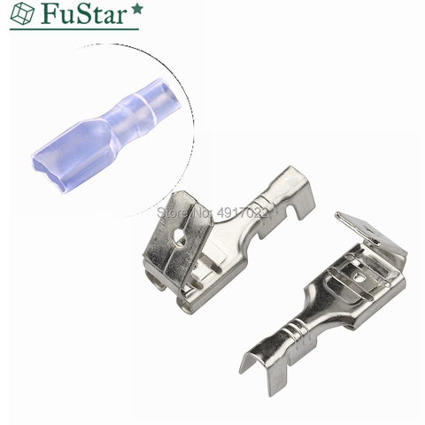 6.3 Against The Back Shoulder Of Male and Female Plug Spring Terminals Inserted Spring Cold Terminal with Case 6.3mm connector ► Photo 1/3