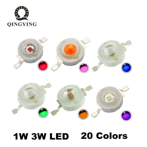 50pcs LED 1w 3w High Power LED Chip, RGB Red Green Blue Yellow Cold White Nature White Warm White Light Source ► Photo 1/6