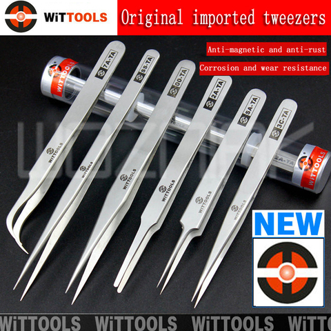 WIT special anti-static Tweezers Mobile Phone or Watch Repair Tools Anti-acid Super Sharp Forceps Holding Small Items ► Photo 1/6