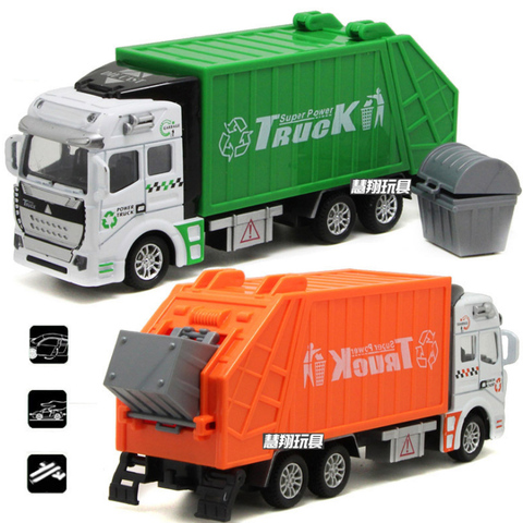 High quality 1:32 Garbage Truck Toy Car As Birthday Present Juguete Educational Clean Trash Car Kids Toys Gifts Free Shipping ► Photo 1/4