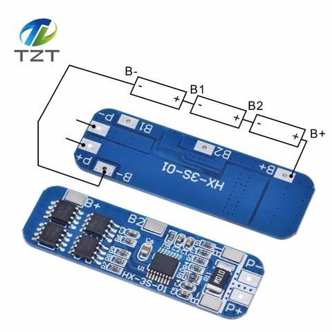 TZT 3S 12V 18650 10A BMS Charger Li-ion Lithium Battery Protection Board Circuit Board 10.8V 11.1V 12.6V Electric ► Photo 1/6