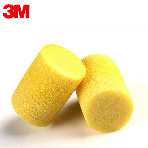 20pairs 3M 1231 Noise Reduction Sleeping Swimming Welding Travel Work EarPlugs Slow Rebound PVC Soft   Disposable Ear Protective ► Photo 1/6