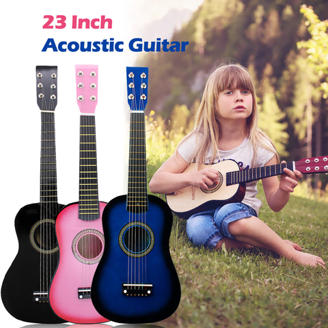 IRIN Mini Portable 23 Inch Basswood Acoustic 12 Frets 6 Strings Guitar with Pick and Strings for Children Acoustic Guitar ► Photo 1/6