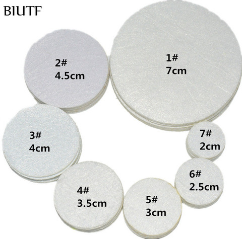 BIUTF 200 PCS Eco-friendly White Roun Felt Fabric Pads Accessory Patches Circle Felt Pads Fabric Flower Accessories 7 size ► Photo 1/1