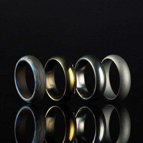 18MM Diameter Titanium  EDC Ring Men Women Tail Ring Jewelry for Party Bands 4 Colors Polished Surface ► Photo 1/6