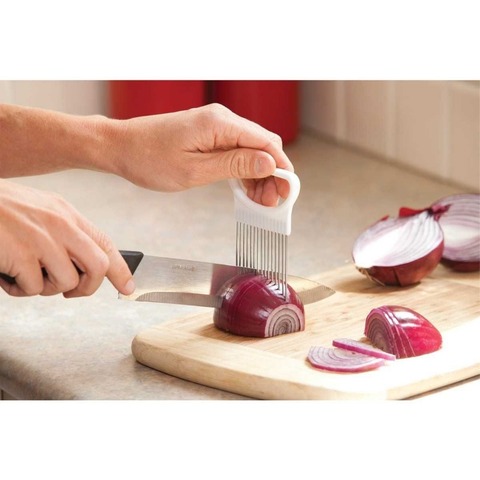 Newest !!! Stainless Steel Onion Slicer Vegetable Tomato Holder Cutter Kitchen Tools Gadget 2016 Kitchen Gift ► Photo 1/3