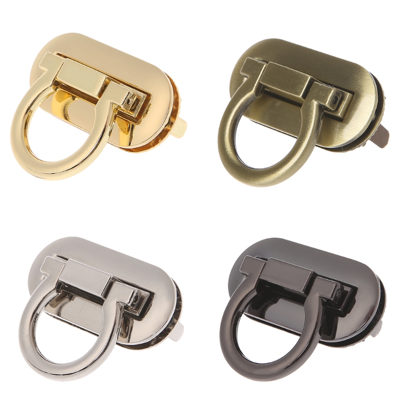 Metal Bag Lock Clasp Swivel Twist Turn Locks Buckles Handbag Purse Hardware DIY