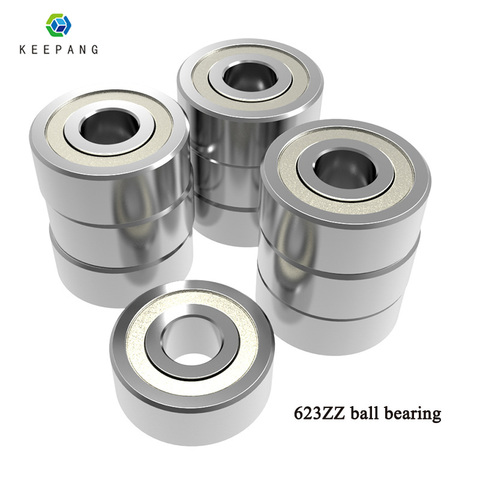 10Pcs 623ZZ Ball Bearings Miniature Deep Groove Ball Bearing Shielded Silver Chrome Steel Shafts 3d Printer Ball Bearings ► Photo 1/6
