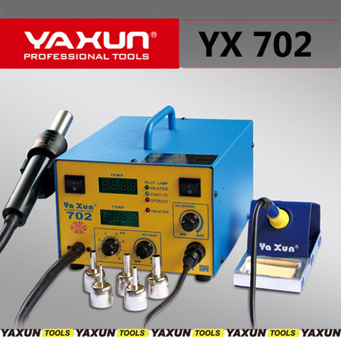 yaxun 702 hot air gun and soldering 2 in 1 SMD rework station high quality welding  Bga rework station,2 LCD temperature display ► Photo 1/1