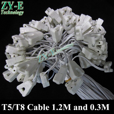 10pcs/Lot T5/T8 cables light box wire fluorescent lamp line led lighting tube kit lamp base cable fitting accessories connector ► Photo 1/4