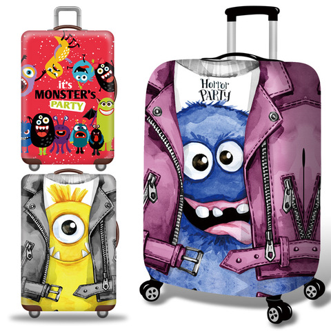 Strange Luggage Cover Travel Suitcase Protector Suit For 18-32 Size Trolley Case Dust Travel Accessories Elasticity Box Sets ► Photo 1/6