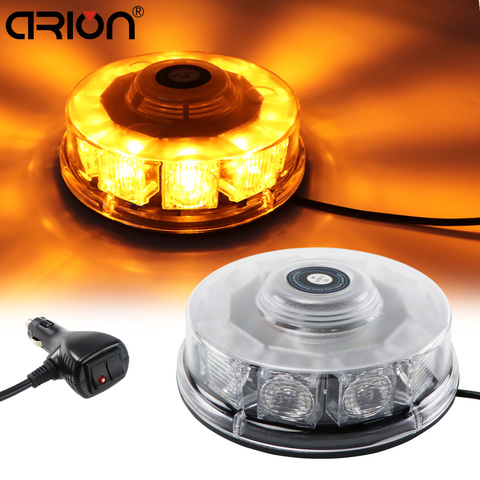 CIRION High quality 12V 10 LED Car Auto LED Mini Lightbar Beacon Emergency Recovery Flashing Warning Strobe Light Amber ► Photo 1/6