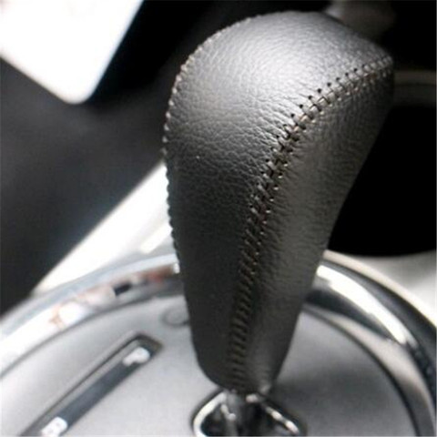 Car Special Hand-stitched Genuine Leather Cover Gear Shift Knob handbraker Cover Case for Mitsubishi ASX Outlander Pajero ► Photo 1/3
