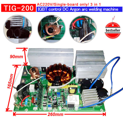 YDT PCB WS250 IGBT control single circuit board with TIG/MMA functions for welding machine AC220V ► Photo 1/1