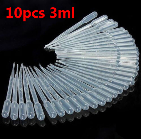 10Pcs 3ML Plastic Resin Jewelry Tools Disposable Transfer Pipettes Clear For Silicone Mold UV Epoxy Resin Craft Jewelry Making ► Photo 1/3