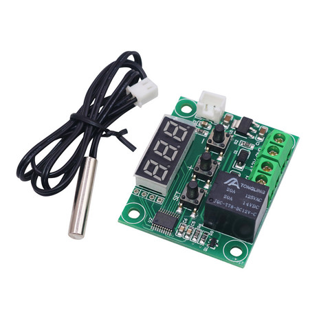 XH-W1209 Thermostat DC12V Mini Regulator Digital Temperature Controller For Incubator Temp Control Switch Plate Red light ► Photo 1/6