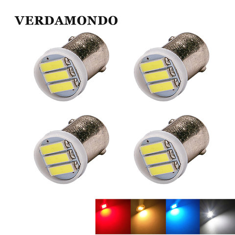 4pcs BA9S T4W 3 LED 7020 SMD Car Interior Lights Reading Dome Lamp Map Lighting Auto Bulbs DC 12V Cold White Yellow Red Blue ► Photo 1/5