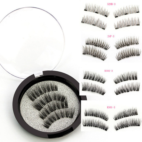 3 Magnetic Eyelashes Extension Natural False Eyelashes on magnets Reusable 3D Magnetic Fake Eye Lashes Makeup Soft Easy To Wear ► Photo 1/6