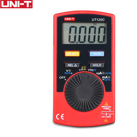 UNI-T UT120C Pocket Size Stype Digital Multimeter Auto Range Tester DC AC Voltage Diode Mini Electrical Meters LCD Display ► Photo 1/5