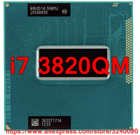 Original lntel Core i7 3820qm SR0MJ CPU (8M Cache/2.7GHz-3.7GHz/Quad-Core) i7-3820qm Laptop processor free shipping ► Photo 1/1