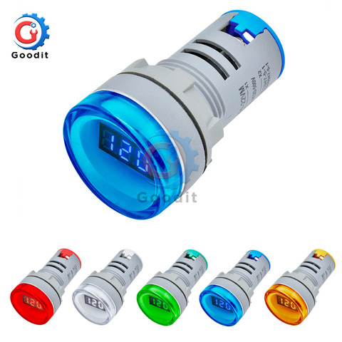 AD16-22DSV type AC 60-500V Mini Voltage Meter LED Digital Display AC Voltmeter Indicator Light/Pilot Lamp 110V 220V 22MM AD16 ► Photo 1/1