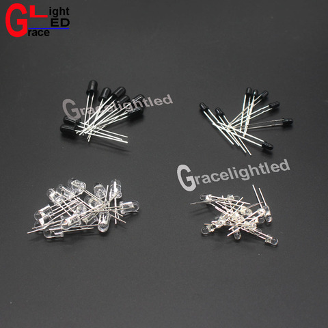 50pcs 3mm 5mm 850nm  940nm IR LED Assorted Infrared Emitter And IR Receiver Diode Diodes 3mm 5mm IR Infrared LED Diode LED Lamp ► Photo 1/3