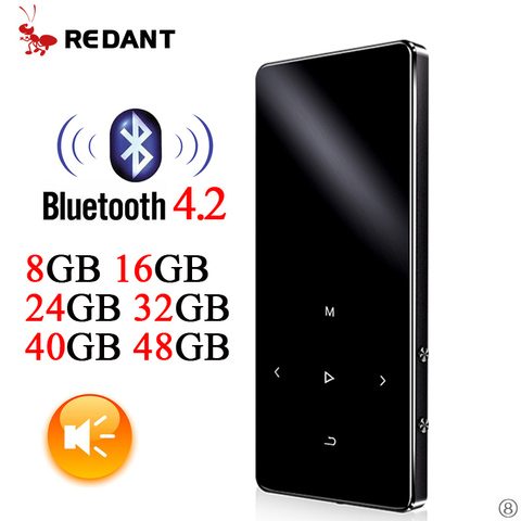 MP4 Player With Bluetooth Reproductor MP3 MP4 player Speaker Slim Hifi Screen Touch Keys Portable Metal Media Radio FM 16GB 32GB ► Photo 1/1
