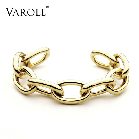 VAROLE Chain Female Bracelet Gold Color Cuff Bangles For Women Jewelry Gifts  Noeud Armband Pulseiras ► Photo 1/6