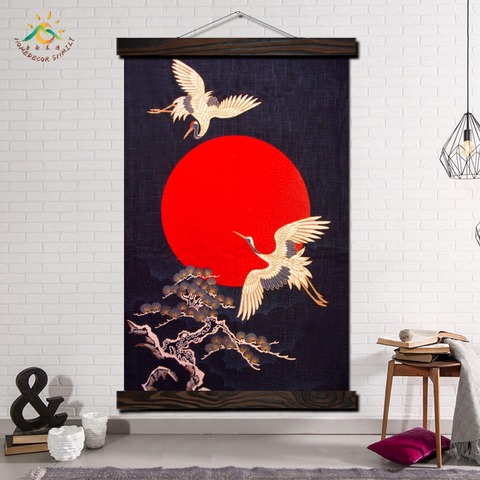 Wall Art Canvas Art Poster Decorative Canvas Painting Home Decoration Modern Wall Pictures for Living Room Japanese Crane Art ► Photo 1/6