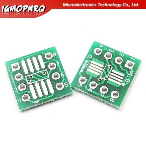 10PCS SOP8 SSOP8 TSSOP8 to DIP8 Interposer Module PCB Board Adapter Plate 0.65MM ► Photo 1/1