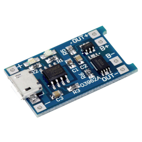 Smart Electronics 5V Micro USB 1A 18650 Lithium Battery Charging Board With Protection Charger Module ► Photo 1/5