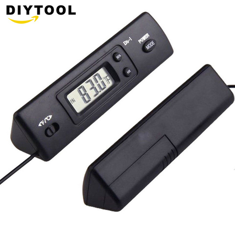 Car Digital Thermometer with 2 Probes In/Out Temperature Temp Gauge Meter Fahrenheit Celsius Thermograph Clock Auto Accessories ► Photo 1/5