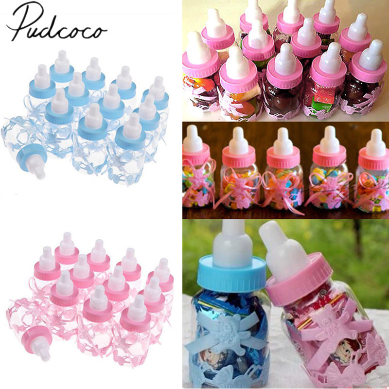 6/12/24Pcs Fillable Bottles Candy Box Baby Shower Baptism Party Favor Box Useful 